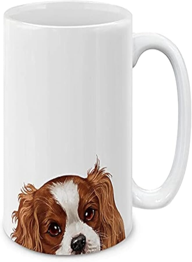 MUGBREW Cavalier King Charles Spaniels Dog Ceramic Coffee Mug Tea Cup, 11 OZ