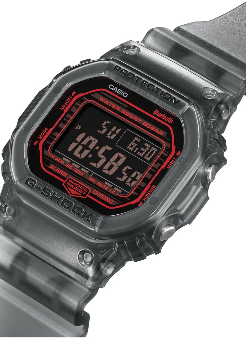 G-SHOCK ساعة يد رجالية رقمية من الراتنج DW-B5600G-1DR - 40 ملم  - Image 3
