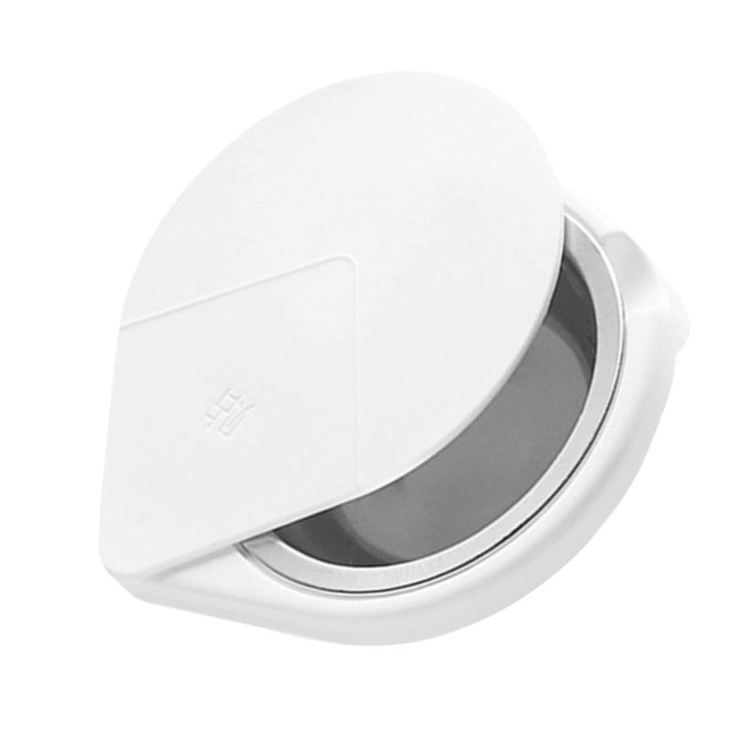 Rotatable Stainless Steel Ashtray with Lid Self Adhesive Windproof Ash Container for Desk Indoor Outdoor Use White - Image 2