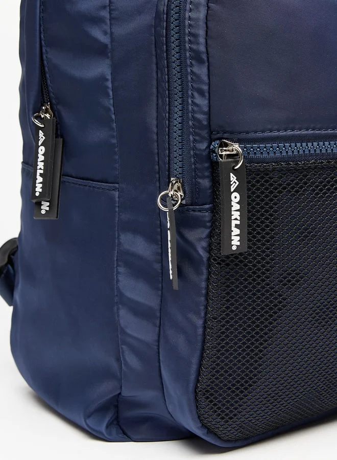 Oaklan by Shoexpress Logo Print Backpack with Lunch Bag and Pencil Pouch - 42x30x16 cm