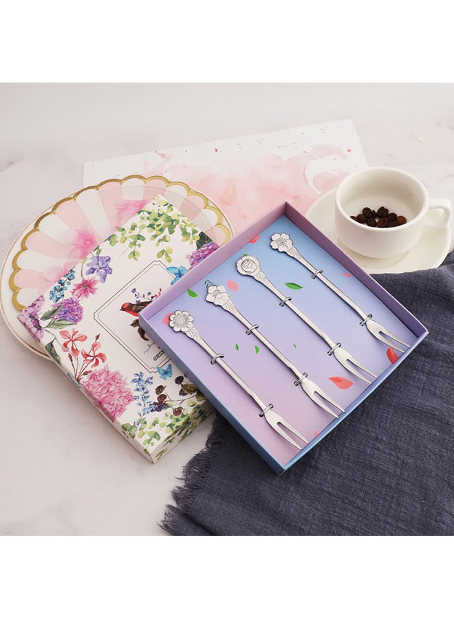 Daily Use Kitchen Utensils/fruit Fork/fruit Fork - Stainless Steel Material Durable Rust-resistant-Color:Titanium Platycodon Fork