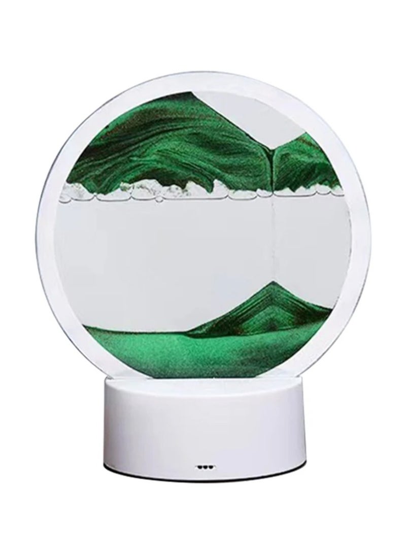 DubaiGallery Creative Quicksand Night Light with 7 Colors USB Sandscape Table Lamp Moving Sand Art Night Light 3D Natural Landscape Bedside Lamp Dimmable Moving Hourglass Night Lamp Office Home Decor Gifts - Image 1