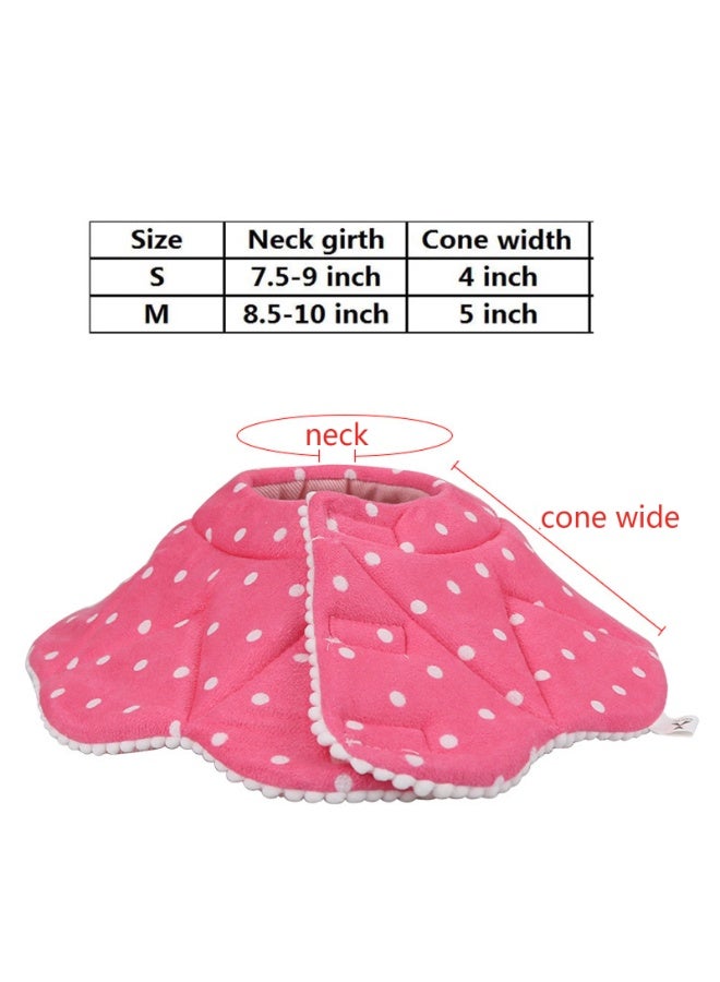 Cat Recovery Collar, Polka Dot Tapered collar protection cotton adjustable soft Elizabethan collar for Cat and Dogs - Image 4