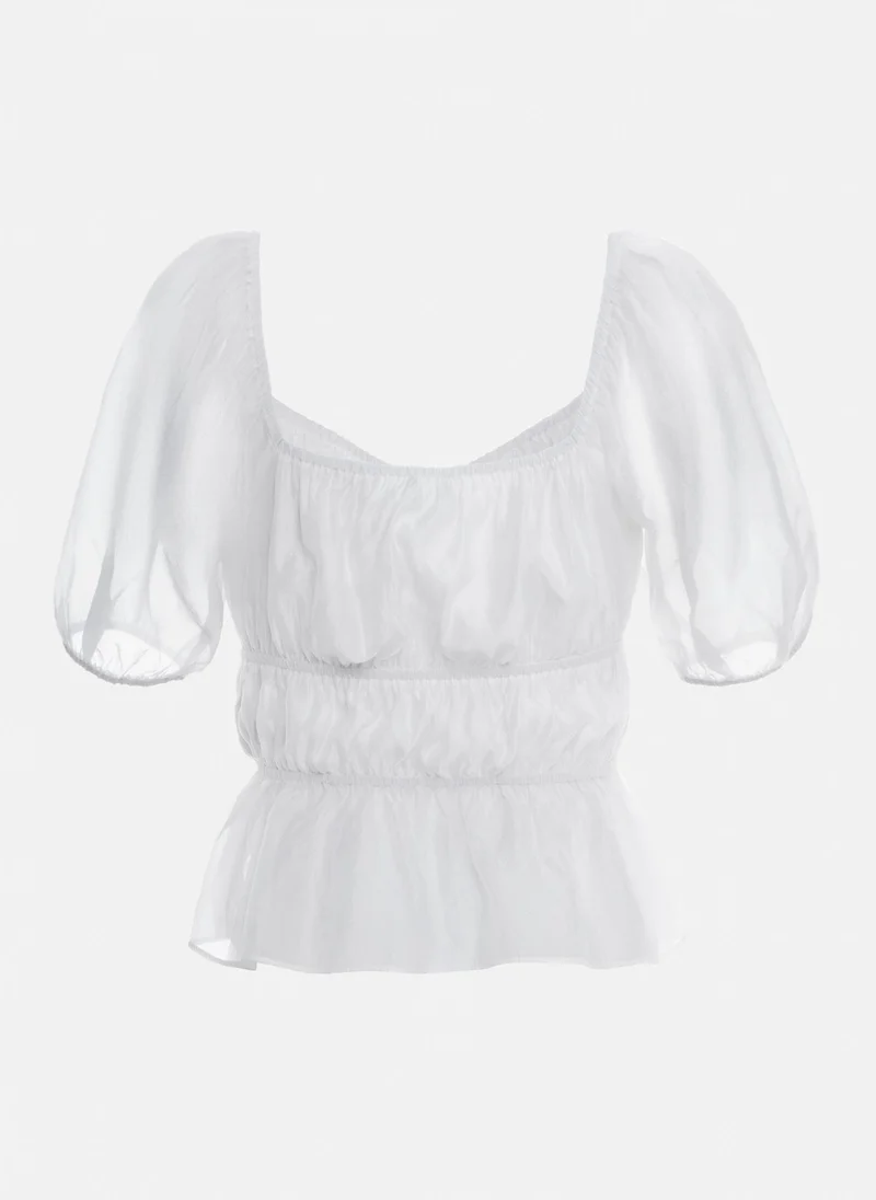 Lichi Lightweight top with horizontal pleats