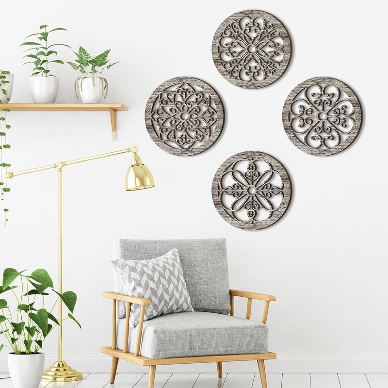 Yulejo Rustic Wooden Wall Art Set - Image 5