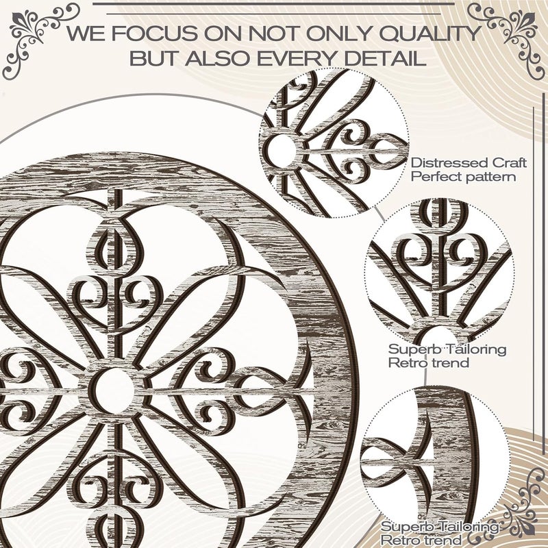 Yulejo Rustic Wooden Wall Art Set - Image 3