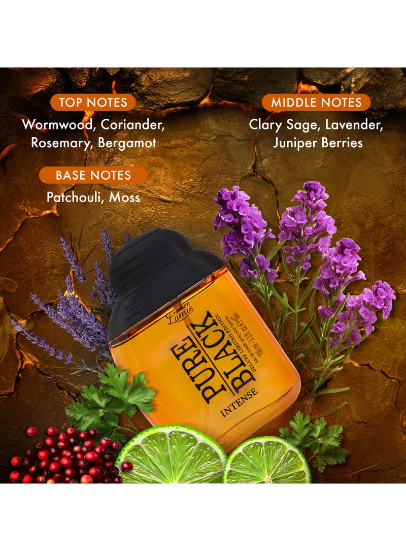 كرياشن لاميس عطر او دي تواليت بيور بلاك انتنس للرجال 100 مل - Image 3