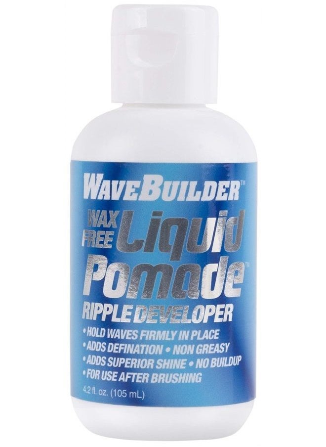Wavebuilder WaveBuilder Wax Free Liquid Pomade | Super Ripple Developer Holds Waves Firmly In Place, 4 Oz 