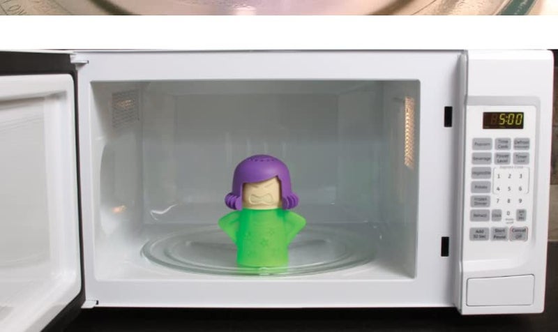 HORNO Angry Mama Microwave Oven Steam Cleaner and Disinfects With Vinegar and Water for Kitchens (Green) - Image 1