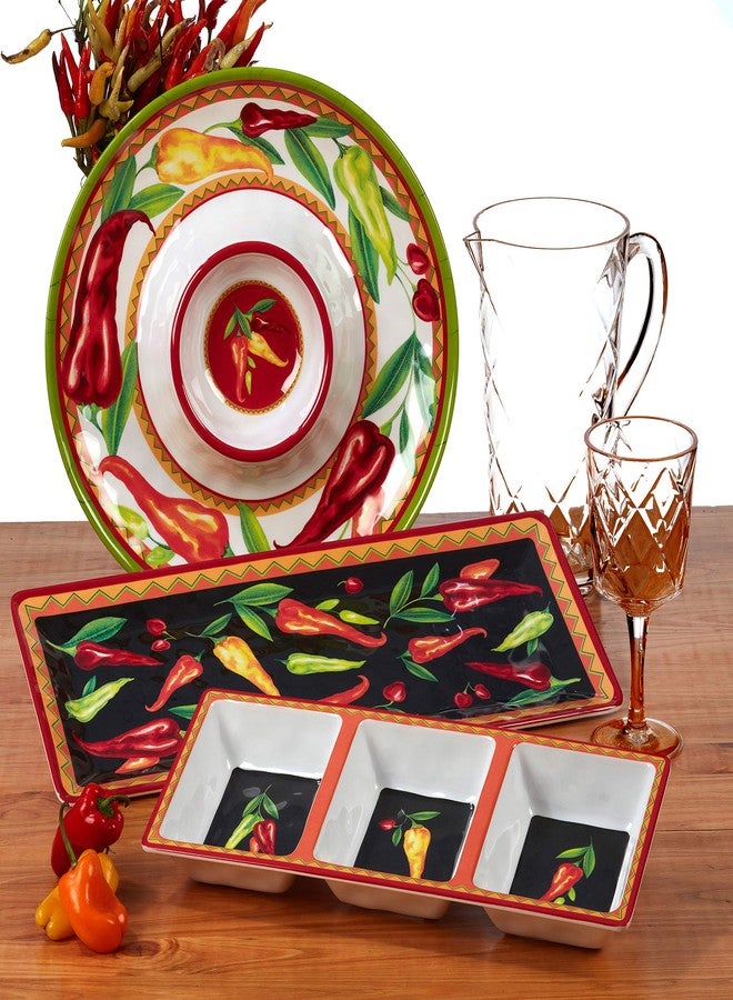Certified International Red Hot Melamine 9" Salad/Dessert Plates, Set of 6 - Image 5
