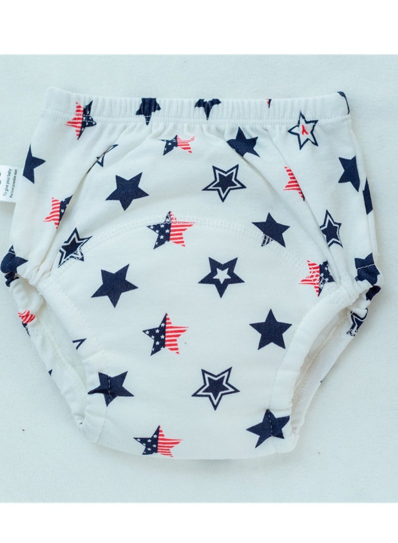 Loquat سروال حفاضات قابل للغسل للأطفال بتصميم مخرم وقابل للتنفس أبيض