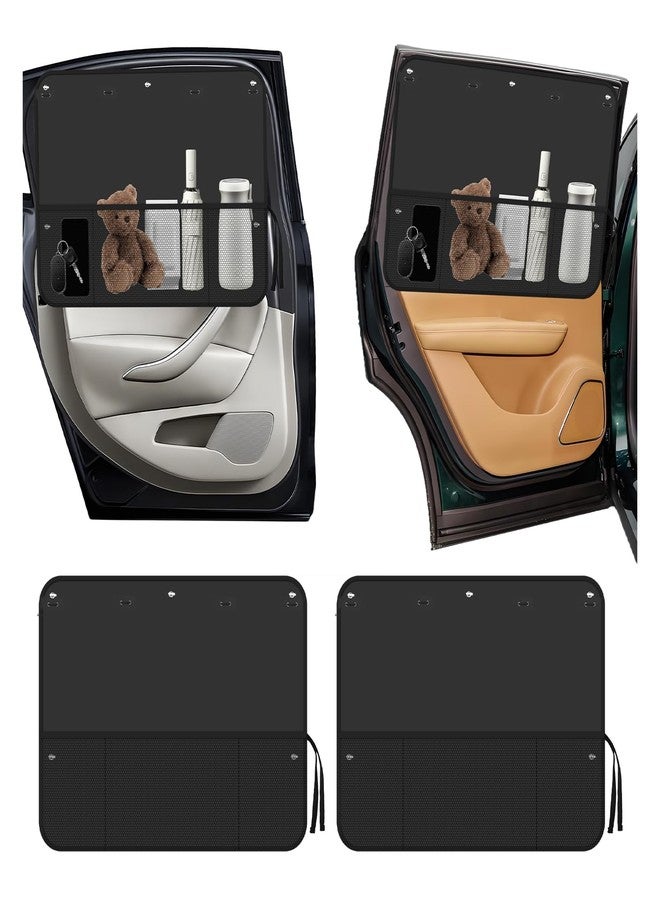 Figpade 2PCS Rear Car Window Shades for Side Window,27.24x19.69 Car Sun Shade Side Windows for Shading & Storing with 7 Suction Cups on Each Piece & Pouch,Portable Cars Windows Shade for Baby - Image 1