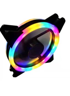 Generic Aurora Eclipse 16LED 12025 Dual Ring PC Case FanDouble Ring Rainbow Double Ring Rainbow 