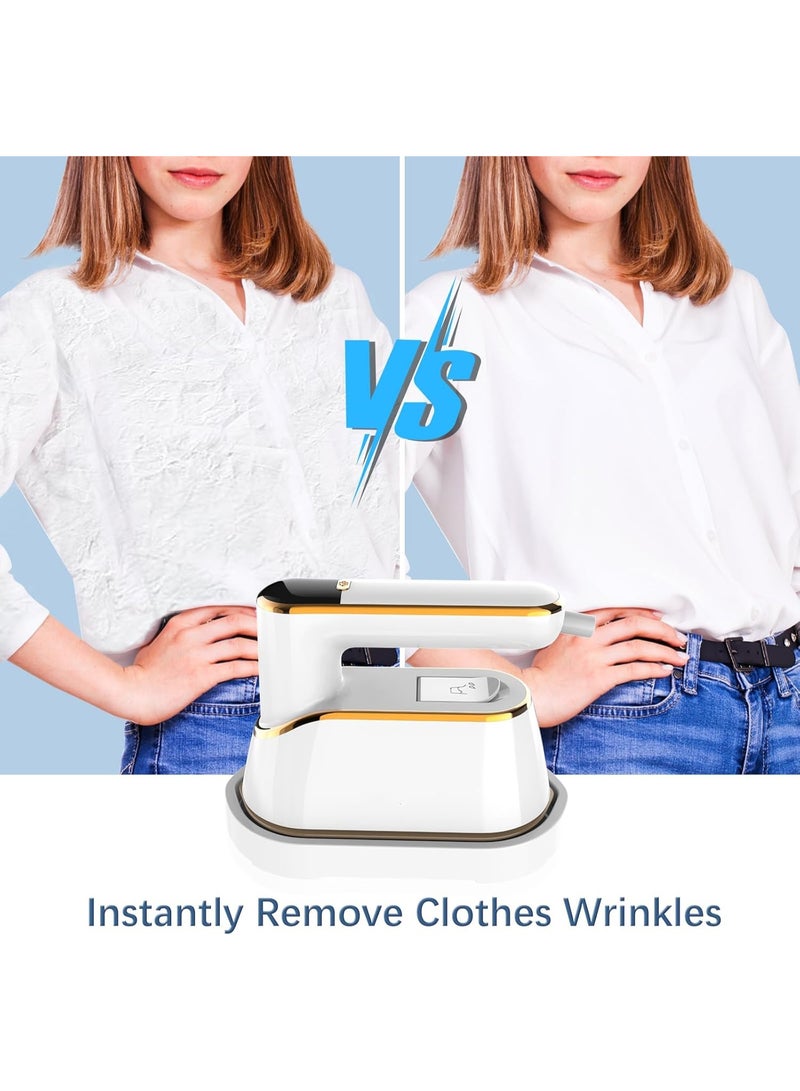 TFiOXL Travel Steamer for Clothes, Portable Travel Iron, 2 in 1 LCD Screen Hand Held Steamer for Clothes, 15S Fast Heat-up, 3 Steam Levels Output, 1300W Garment Steamer and Mini Iron for Travel & Home - Image 5