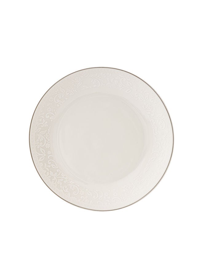 Celia 6-Piece Porcelain Deep Plates Set White 8 inch - Image 2