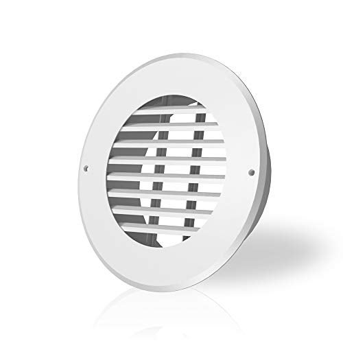 AC Infinity WallMount Duct Grille Vent for 6Inch Ducting White Metal Heating Cooling Ventilation and Exhaust