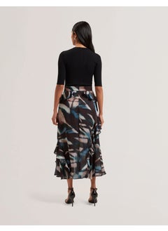 Ted Baker Printed High Waist Ruffled Skirt  - Image 2