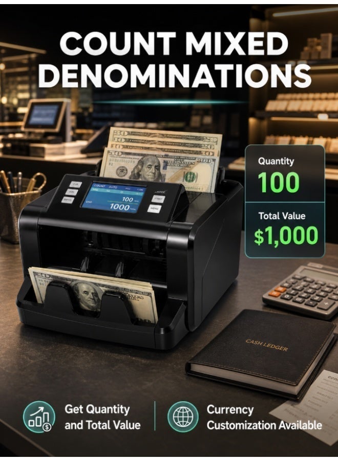 CRONY P80  high quality Dual Multi-Currency Value Counter machine Banknote Verifiers Money Counter - Image 2