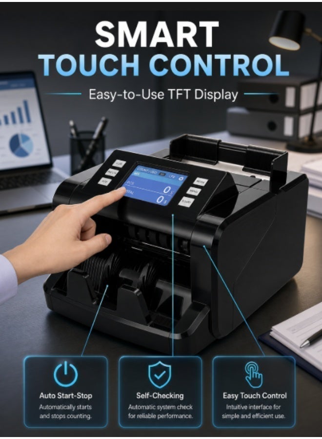 CRONY P80  high quality Dual Multi-Currency Value Counter machine Banknote Verifiers Money Counter - Image 4