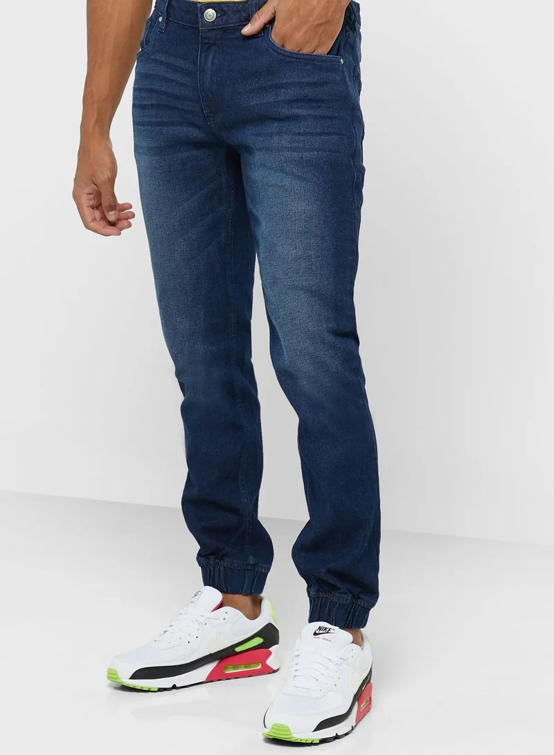Seventy Five Slim Fit Heavy Wash Jogger Jean