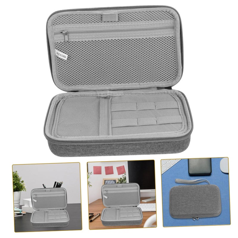 Black Wear Resistant Electronic Organizer Bag Travel Storage Pouch for Cables Chargers Earphones - Image 4