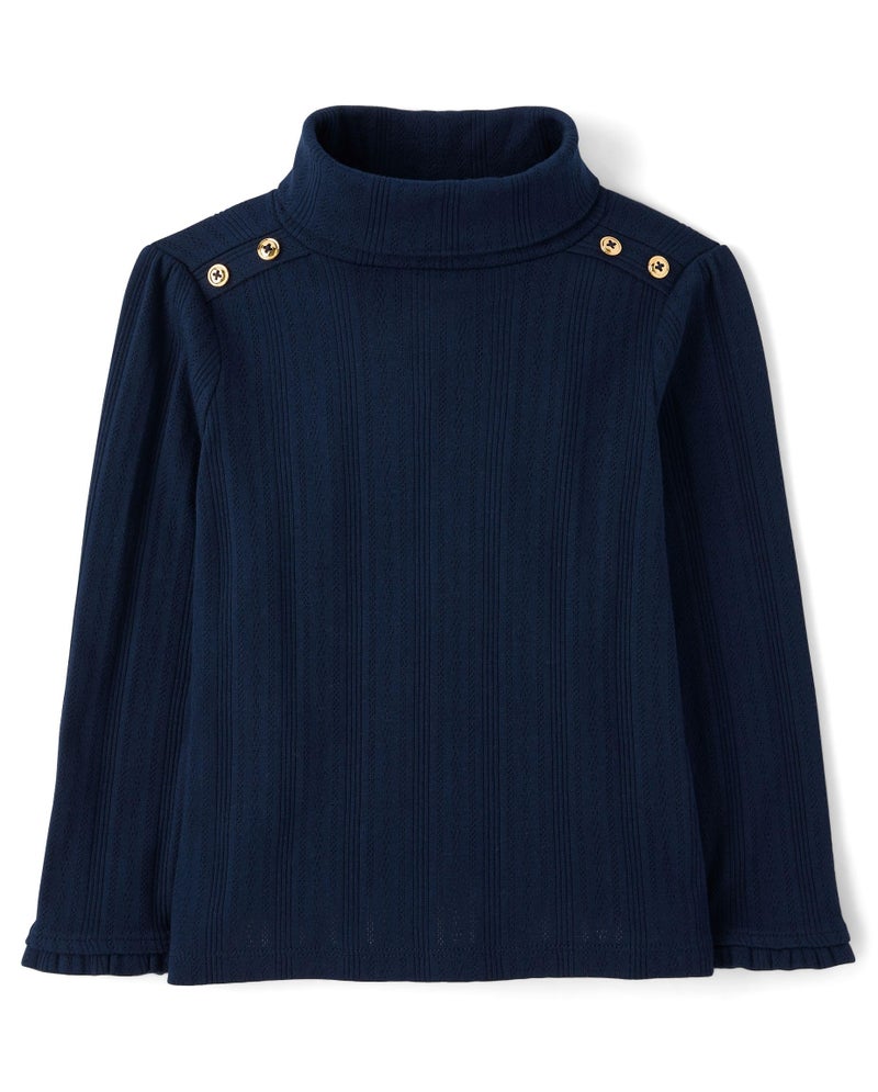 Gymboree,Girls,and Toddler Long Sleeve Turtleneck Shirts,Tidal,7 - Image 1