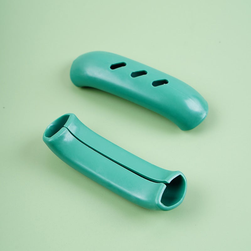 Silicone Handle Covers Heat Resistant Potholder GripsSilicone pot handle earmuffs Green 2 Silicone pot handle earmuffs Green 2 