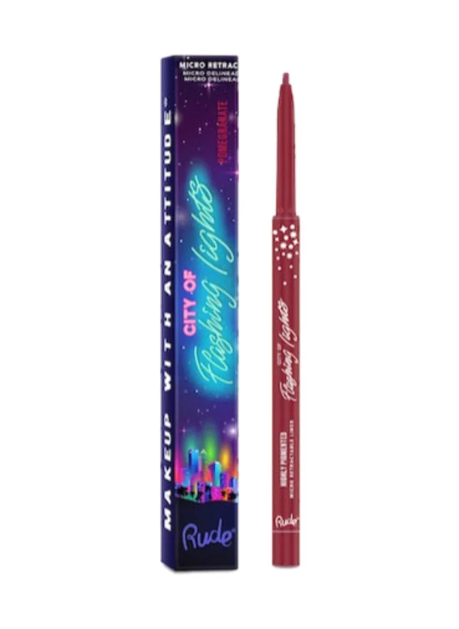 روود City of Flashing Lights Micro Retractable Liner Pomegranate