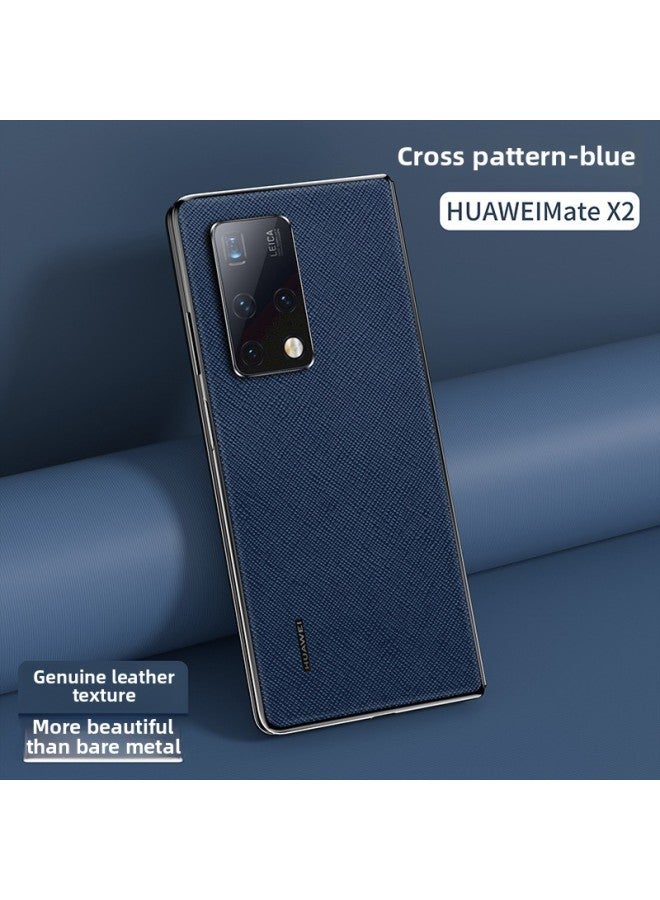 For Huawei Matex2 Folding Screen Mobile Phone Film Full Cover Back Cover Skin X2 Seconds Change Collection Version Protective Film-Color:Cross Blue]-Dimensions:For Huawei MATEX2  - Image 1