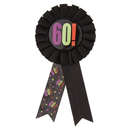 Festiko® 1 Pc 60th Birthday Badge, Badge for 60th Party, 60th Party Props (Black Colour), Party Wearables Badge - Image 5