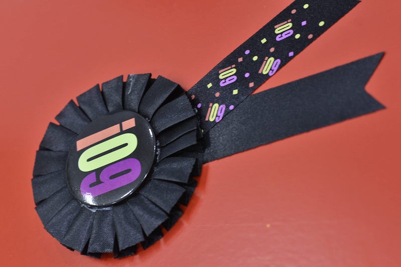 Festiko® 1 Pc 60th Birthday Badge, Badge for 60th Party, 60th Party Props (Black Colour), Party Wearables Badge - Image 3