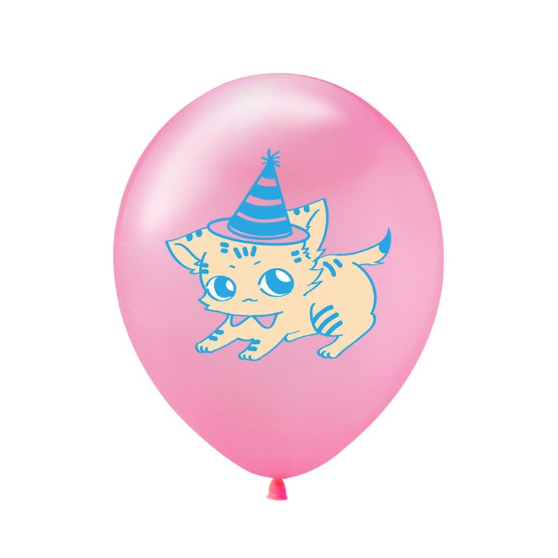 20PCS Birthday Balloons Decor Lovely Cat Latex Balloons Pet Themed Balloon Decor Festival Cartoon Cat Party Supplies for Home Festival Decor Style 1 - Image 5