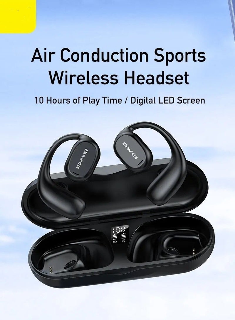 Awei T69 True Wireless Bluetooth Air Conduction Sports Earbuds with Charging Case - Image 4