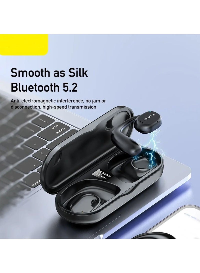 Awei T69 True Wireless Bluetooth Air Conduction Sports Earbuds with Charging Case - Image 5