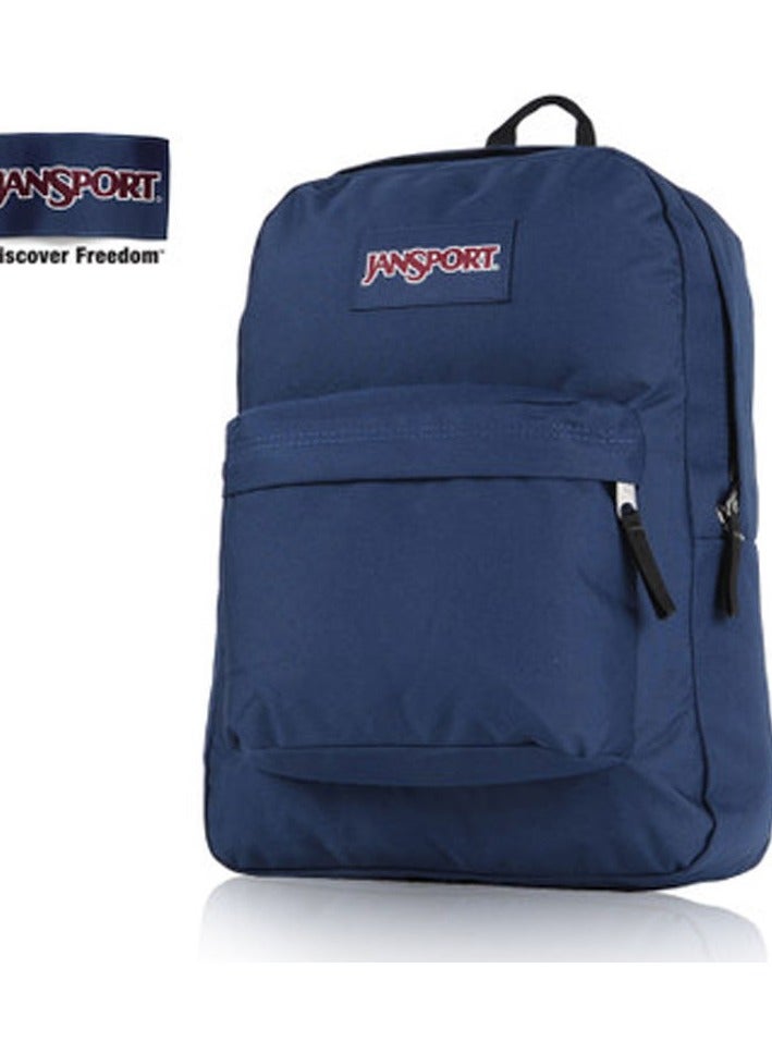 جان سبورت JanSport SuperBreak Classic Casual Backpack Back to School Bag 26L -Navy Blue (باللغة الإنجليزية)