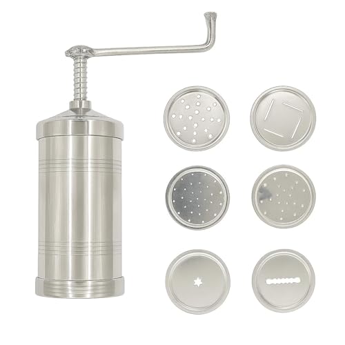 faas Chakli Press Maker Machine for Kitchen Tools/Sancha/Murukku/Bhujia/Idiyappam/noolputtu/Sevanazhi Sevaiya/janthikalu/bhujia Stainless Steel/Making Different Types/Free 6 Different Jalis. - Image 3