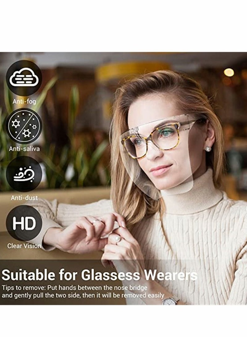 Y&D Face Shield, Kid Goggle Sunglasses Visor Full Cover Daily Protective Eyewear, Reusable Anti-Saliva Anti-Fog Windproof Dustproof Dark Brown, 1 Pcs - Image 2