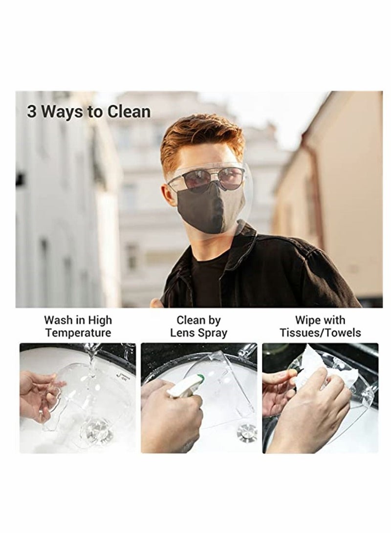 Y&D Face Shield, Kid Goggle Sunglasses Visor Full Cover Daily Protective Eyewear, Reusable Anti-Saliva Anti-Fog Windproof Dustproof Dark Brown, 1 Pcs - Image 5