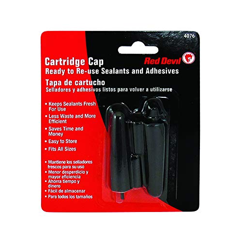 Red Devil 4076 Caulk Cartridge Caps, Black - Image 1