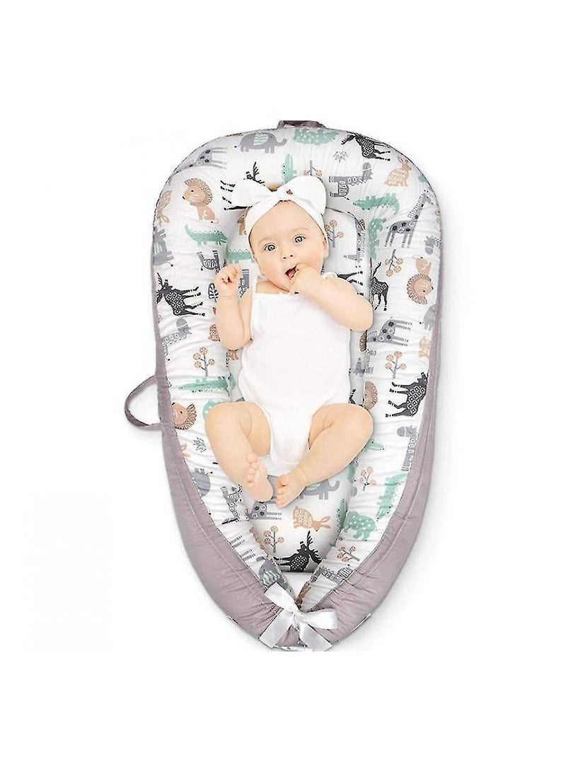 Organic Cotton Baby Nest Cover Portable Lounger for Infants Lightweight Travel Mattress Protector Ideal for Newborns - Image 1