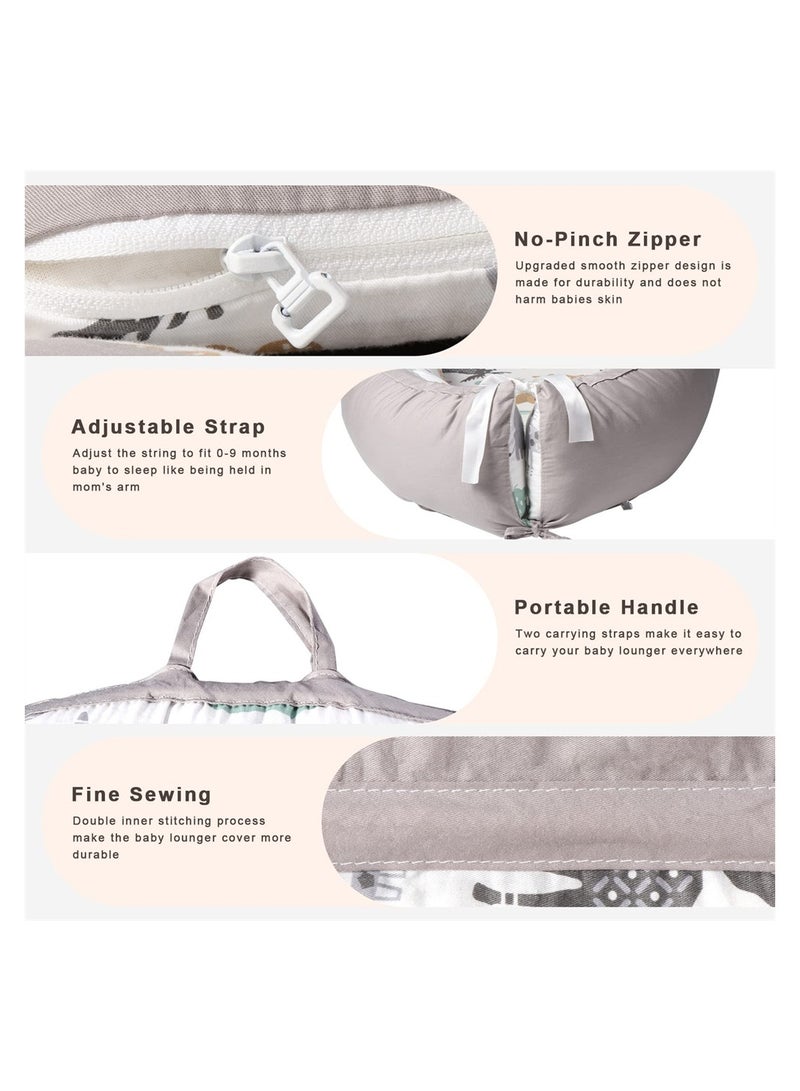 Organic Cotton Baby Nest Cover Portable Lounger for Infants Lightweight Travel Mattress Protector Ideal for Newborns - Image 5
