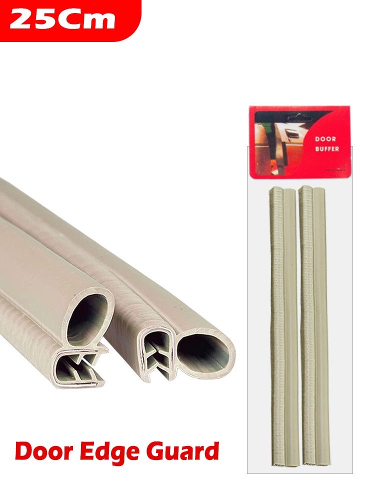 Generic Car Door Edge Guard Door Protector Rubber Clip Buffer (25CM - Beige) Pack Of Pair - Image 1