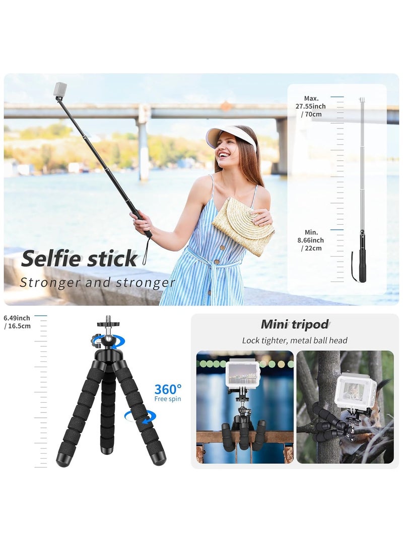 50 in 1 Action Camera Accessories Kit for GoPro Hero13/12/11/10/9/8/7, Compatible with Session Gopro Max Insta360 Xiaomi Yi DJI AKASO Campark Action Camera - Image 4