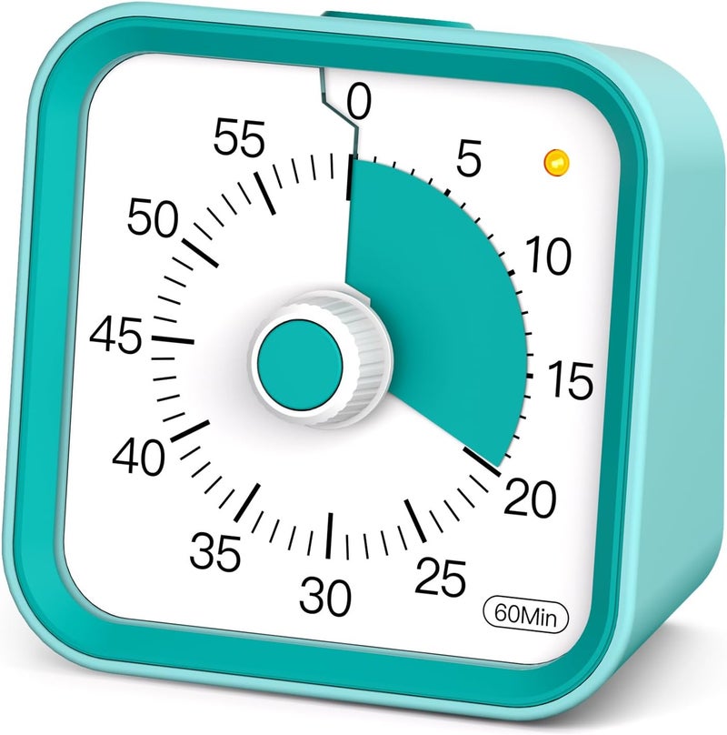 InfPokid Visual Timer with Pause Function for Kids and Adults, Productivity Timer for Study, Teaching, Kitchen Cooking, Office Meetings, Time Management for ADHD (Green) - Image 1