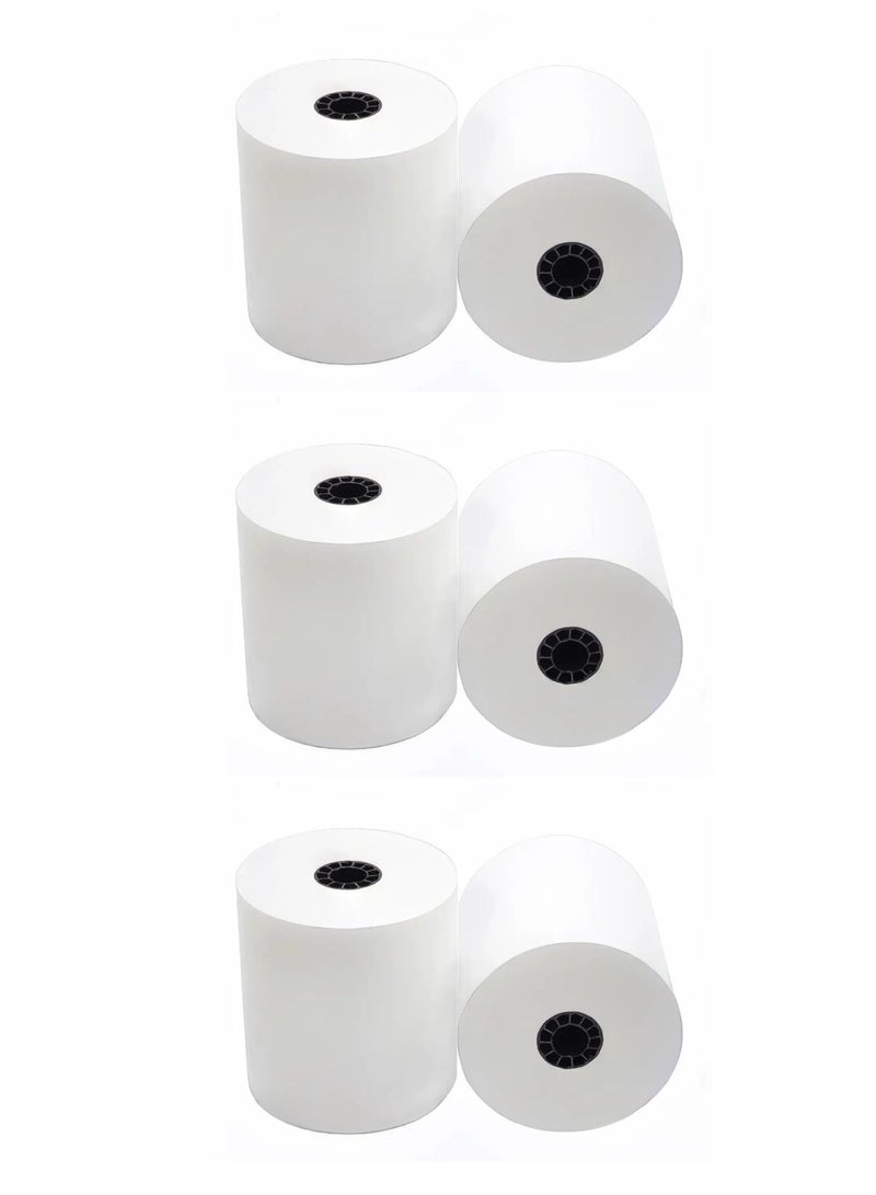 Terabyte 6-Piece POS Receipt Thermal Paper 80x80mm Size - Image 1