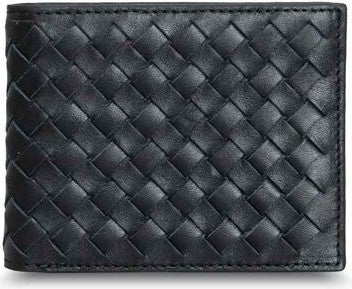 Guard Knitted Patterned Black Leather Men's Wallet  - Image 4