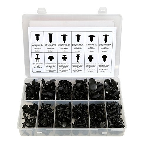 KINGLAKE 240 Pcs Push Retainer Clips Kit,Great Assortment of Push Type Retainers Fits for GM Ford Toyota Honda Chrysler with Plastic Storage Case - Image 1