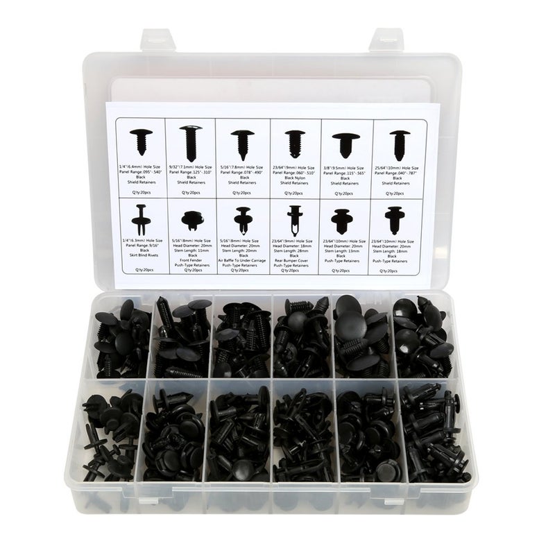 KINGLAKE 240 Pcs Push Retainer Clips Kit,Great Assortment of Push Type Retainers Fits for GM Ford Toyota Honda Chrysler with Plastic Storage Case - Image 5