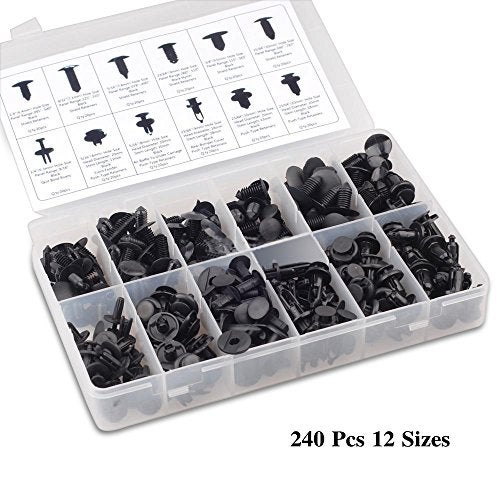 KINGLAKE 240 Pcs Push Retainer Clips Kit,Great Assortment of Push Type Retainers Fits for GM Ford Toyota Honda Chrysler with Plastic Storage Case - Image 2