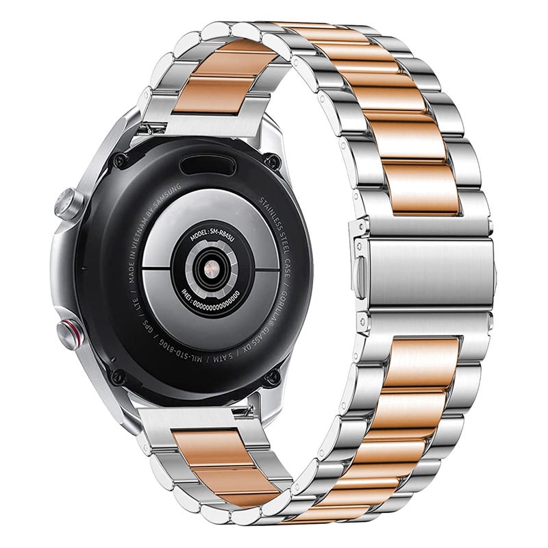 DEALELE Bands Compatible with Samsung Galaxy Watch 46mm / Galaxy 3 45mm, 22mm Stainless Steel Metal Replacement Strap for Huawei Wacth GT5 / GT5 Pro / 4/4 Pro / GT4 / 3/3 Pro / GT3 46mm - Image 2